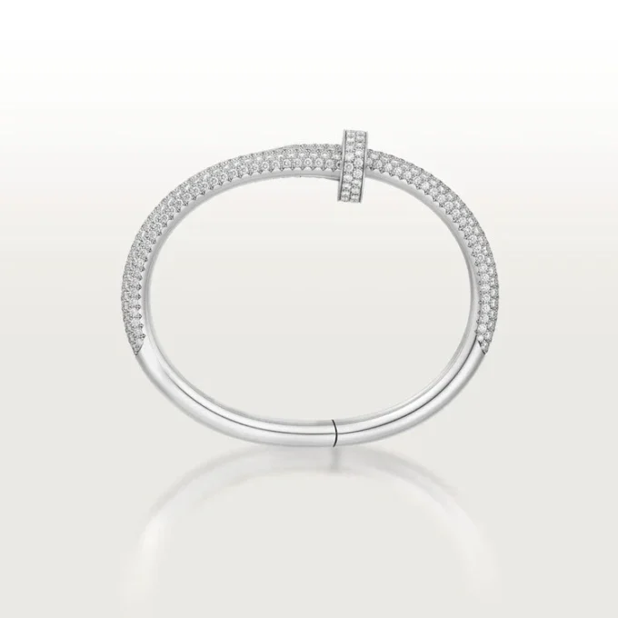 Pulseira Juste Un Clou, Modelo Grande, Meio Pavé