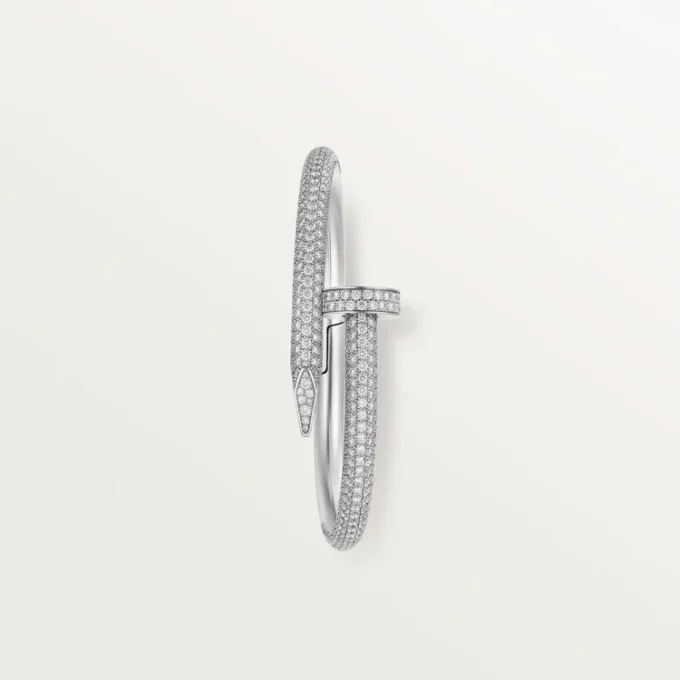 Pulseira Juste Un Clou, Modelo Grande, Meio Pavé