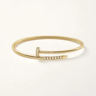Pulseira Juste Un Clou, modelo pequeno, diamantes com cravação invertida