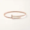 Pulseira Juste Un Clou, modelo pequeno, diamantes com cravação invertida