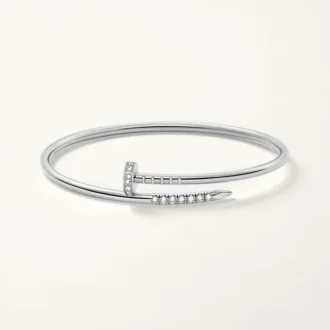 Pulseira Juste Un Clou, modelo pequeno, diamantes com cravação invertida