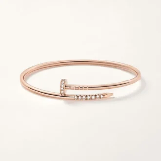 Pulseira Juste Un Clou, modelo pequeno, diamantes com cravação invertida