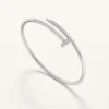 Pulseira Juste Un Clou, modelo pequeno, diamantes com cravação invertida