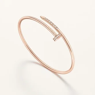 Pulseira Juste Un Clou, modelo pequeno, diamantes com cravação invertida
