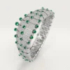 Pulseira Le Voyage Recommence, Esmeralda, Pavé