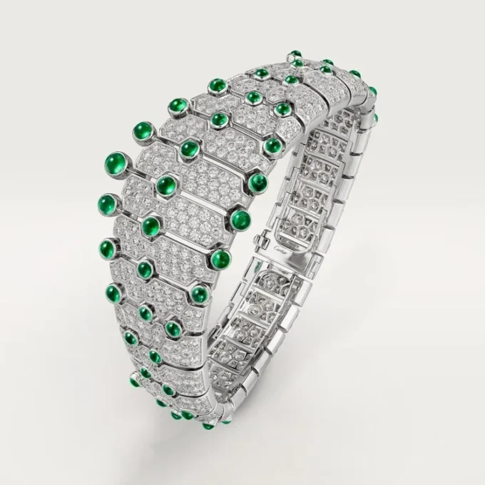 Pulseira Le Voyage Recommence, Esmeralda, Pavé
