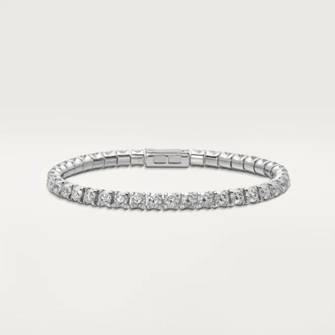 Pulseira Lignes Essentielles, diamantes em corte brilhante
