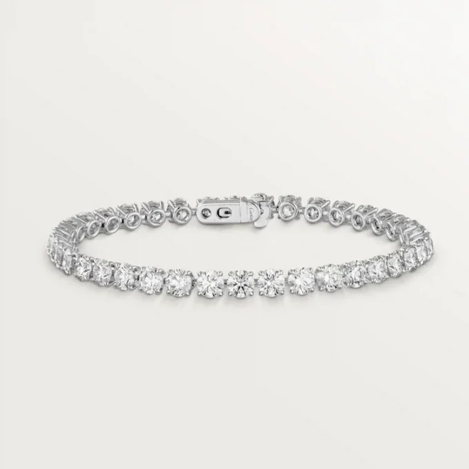 Pulseira Lignes Essentielles, diamantes em corte brilhante