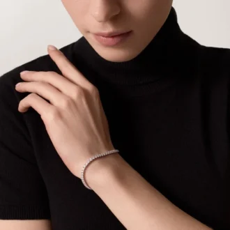 Pulseira Lignes Essentielles, diamantes em corte brilhante