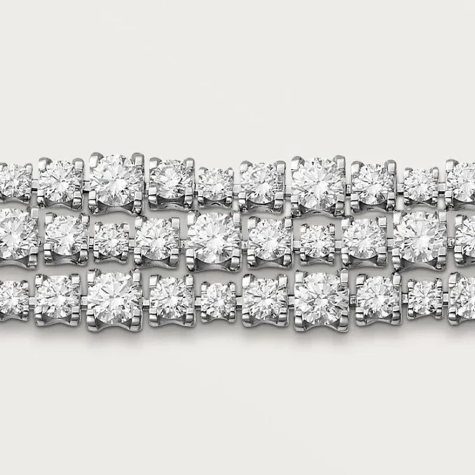 Pulseira Lignes Essentielles, diamantes em corte brilhante