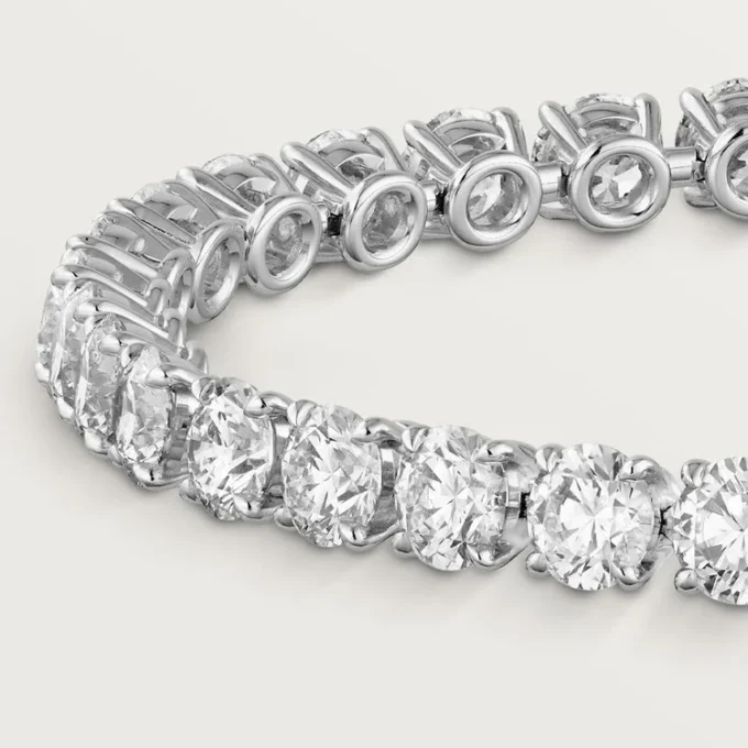 Pulseira Lignes Essentielles, diamantes em corte brilhante