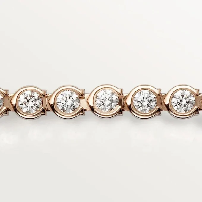 Pulseira Lignes Essentielles, diamantes em corte brilhante