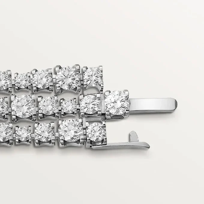Pulseira Lignes Essentielles, diamantes em corte brilhante