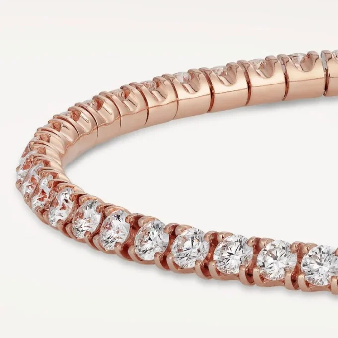 Pulseira Lignes Essentielles, diamantes em corte brilhante