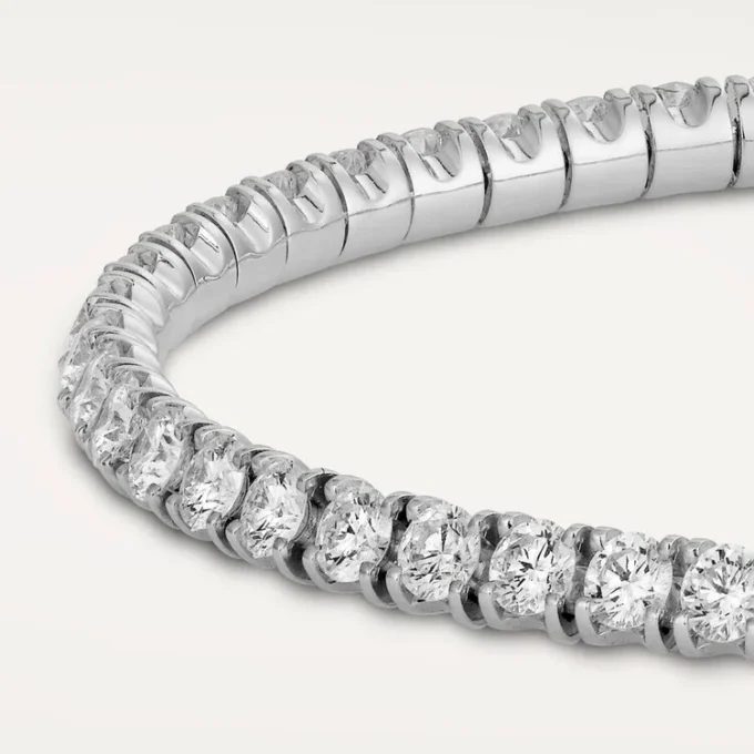 Pulseira Lignes Essentielles, diamantes em corte brilhante