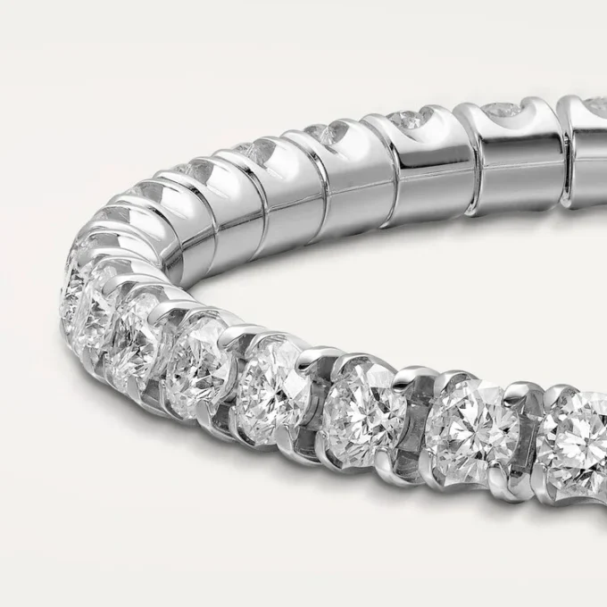 Pulseira Lignes Essentielles, diamantes em corte brilhante