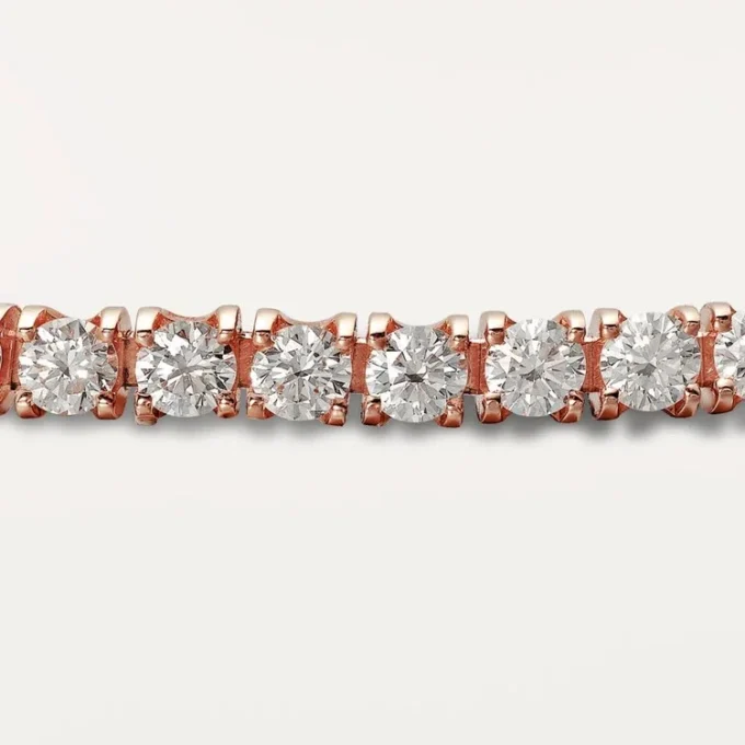 Pulseira Lignes Essentielles, diamantes em corte brilhante