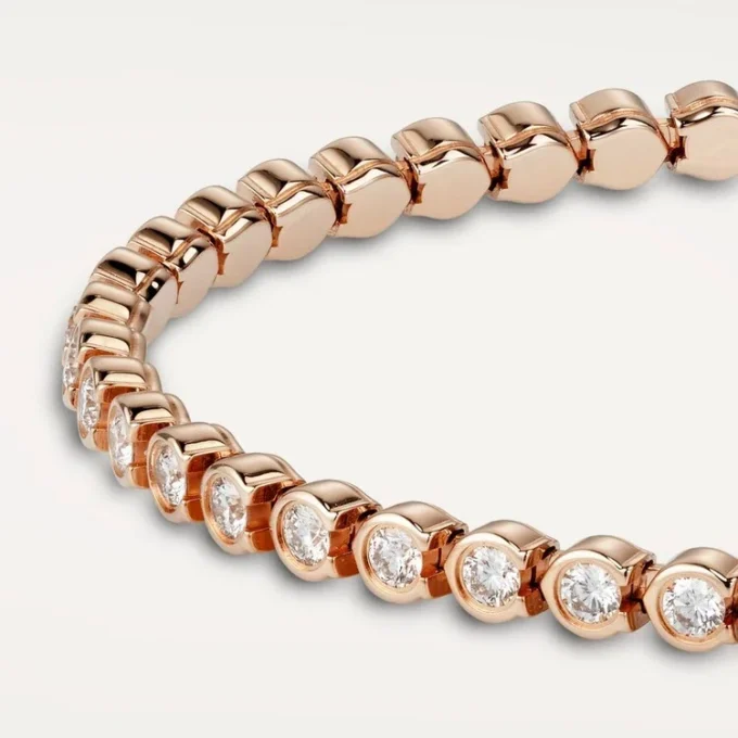 Pulseira Lignes Essentielles, diamantes em corte brilhante