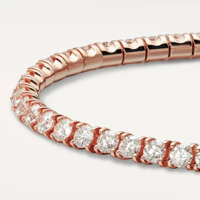 Pulseira Lignes Essentielles, diamantes em corte brilhante