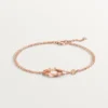 Pulseira Love, em corrente, 2 diamantes