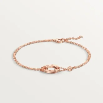 Pulseira Love, em corrente, 2 diamantes