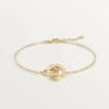 Pulseira Love, em corrente, pavé