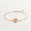 Pulseira Love, em corrente, pavé