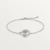 Pulseira Love, em corrente, pavé