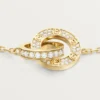 Pulseira Love, em corrente, pavé