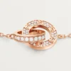 Pulseira Love, em corrente, pavé