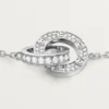 Pulseira Love, em corrente, pavé