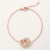Pulseira Love, em corrente, pavé