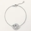 Pulseira Love, em corrente, pavé