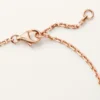 Pulseira Love, em corrente, semi-pavimentada