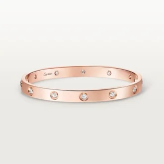 Pulseira Love, modelo clássico, 10 diamantes
