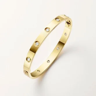 Pulseira Love, modelo clássico, 10 diamantes
