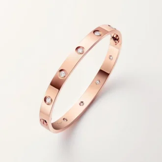 Pulseira Love, modelo clássico, 10 diamantes