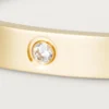 Pulseira Love, Modelo Clássico, 4 Diamantes