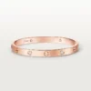 Pulseira Love, Modelo Clássico, Acabamento Escovado, 4 Diamantes