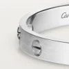 Pulseira Love, Modelo Clássico, Acabamento Escovado, 4 Diamantes