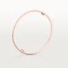 Pulseira Love, Modelo Clássico, Acabamento Escovado, 4 Diamantes
