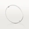 Pulseira Love, Modelo Clássico, Acabamento Escovado, 4 Diamantes