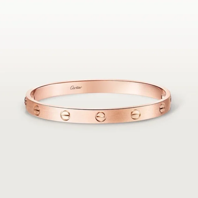 Pulseira Love, Modelo Clássico, Escovada