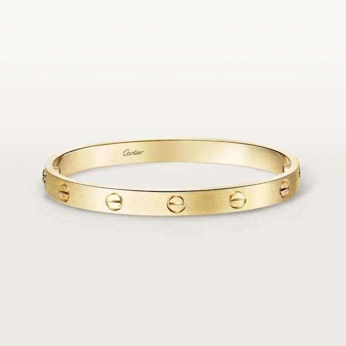 Pulseira Love, Modelo Clássico, Escovada