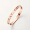 Pulseira Love, Modelo Clássico, Escovada
