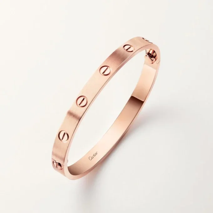 Pulseira Love, Modelo Clássico, Escovada