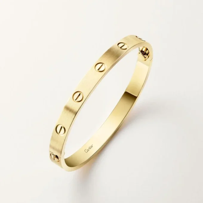 Pulseira Love, Modelo Clássico, Escovada