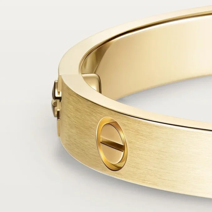 Pulseira Love, Modelo Clássico, Escovada