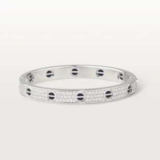 Pulseira Love, Modelo Clássico, Pavé, Cerâmica