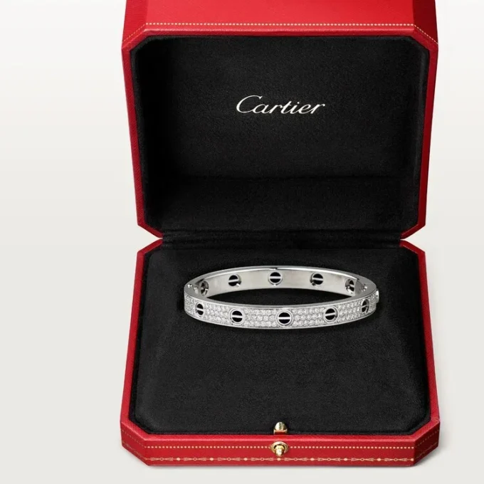 Pulseira Love, Modelo Clássico, Pavé, Cerâmica